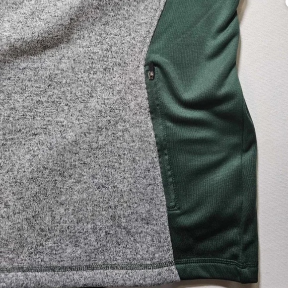 Miami Hurricanes Sweater Mens Large Green NCAA Football Quarter Zip Pullover - Picture 7 of 12